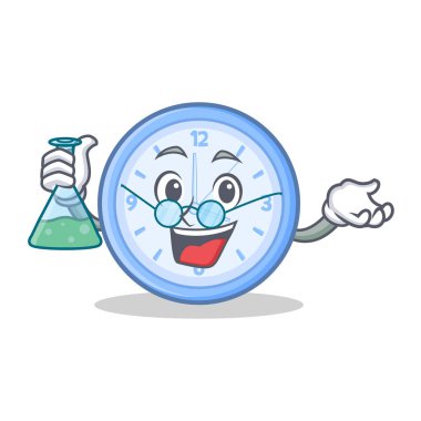 Profesör saat karakter karikatür tarzı