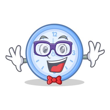 Geek saat karakter karikatür tarzı