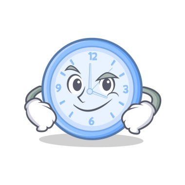 Smirking saat karakter karikatür tarzı