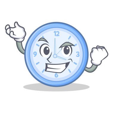 Başarılı saat karakter karikatür tarzı