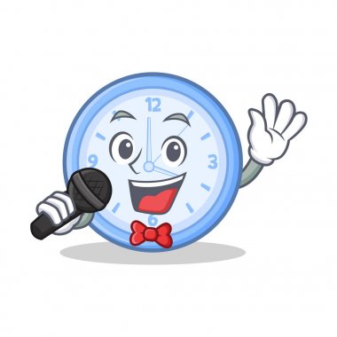 Şarkı saat karakter karikatür tarzı