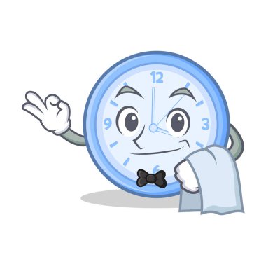 Garson saat karakter karikatür tarzı