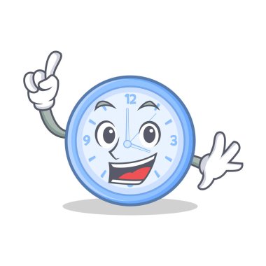 Parmak saat karakter karikatür tarzı