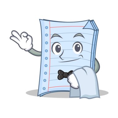 Garson defter karakter karikatür çizmek