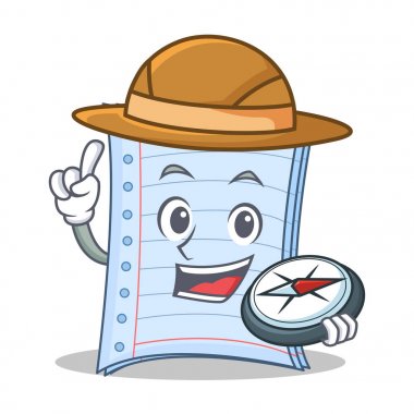 Explorer defter karakter karikatür çizmek