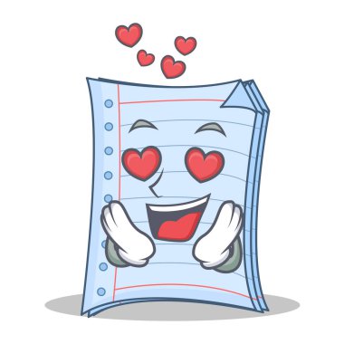 Aşk defter karakter karikatür çizmek