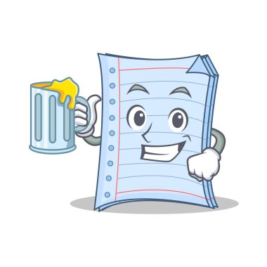 Suyu defter karakter karikatür çizmek ile