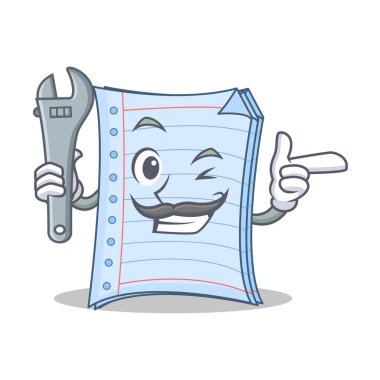 Mekanik defter karakter karikatür çizmek