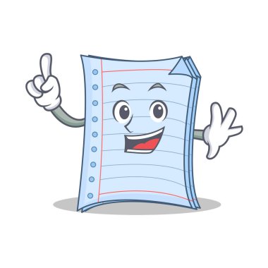 Parmak defter karakter karikatür çizmek