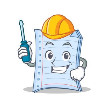 Otomotiv defter karakter karikatür çizmek