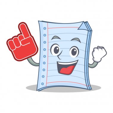 Köpük parmak defter karakter karikatür çizmek