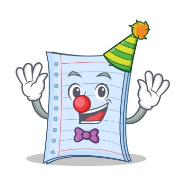 Palyaço defter karakter karikatür çizmek