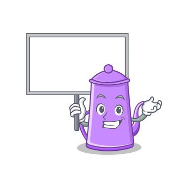 Yönetim Kurulu mor çaydanlık karakter karikatür getirmek