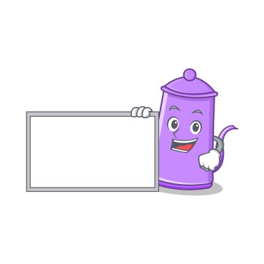 Yönetim Kurulu mor çaydanlık karakter karikatür ile