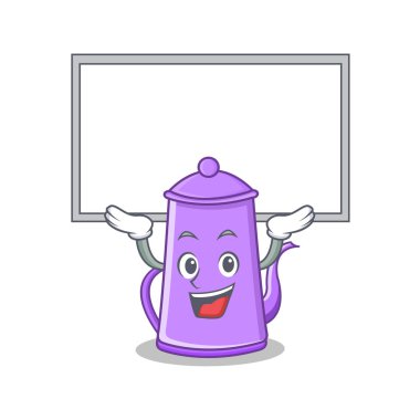 Yönetim Kurulu mor çaydanlık karakter karikatür kadar