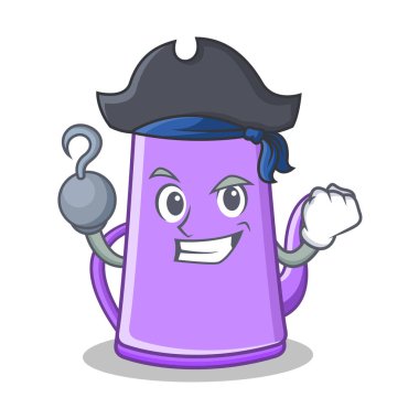 Korsan mor çaydanlık karakter karikatür
