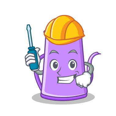 Otomotiv mor çaydanlık karakter karikatür