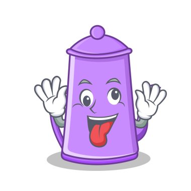 Deli çaydanlık karakter karikatür tasarım