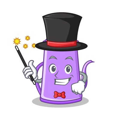 Sihirbaz çaydanlık karakter karikatür tasarım