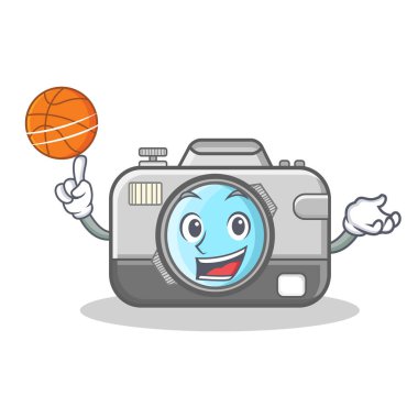 Basketbol fotoğraf kamera karakter karikatür