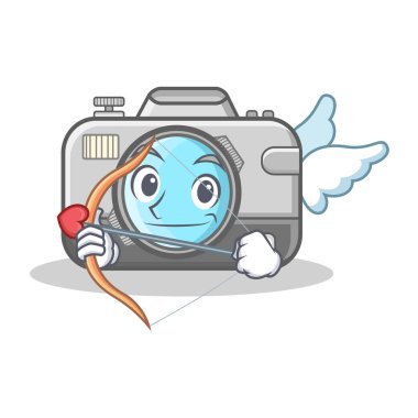 Aşk tanrısı fotoğraf kamera karakter karikatür