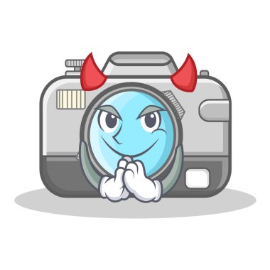 Şeytan fotoğraf kamera karakter karikatür
