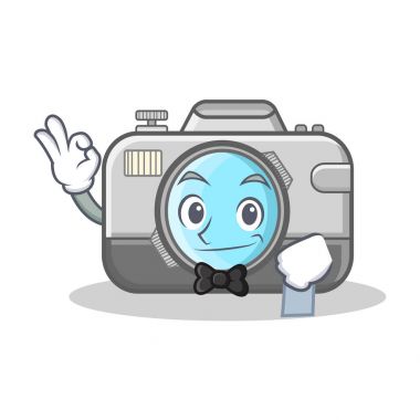 Garson fotoğraf karakter karikatür tarzı