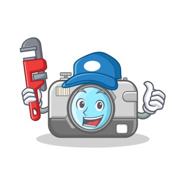 Tesisatçı kamera caharacter çizgi film tasarımı