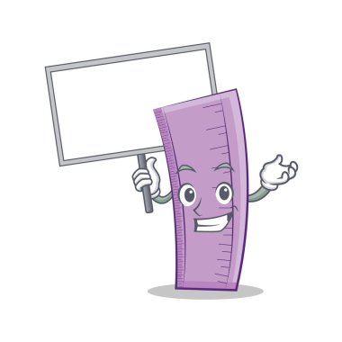 Tahta cetvel karakter karikatür tasarım getirmek