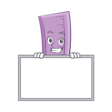 cetvel karakter karikatür tasarımı ile sırıtarak