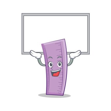 Tahta cetvel karakter karikatür tasarım