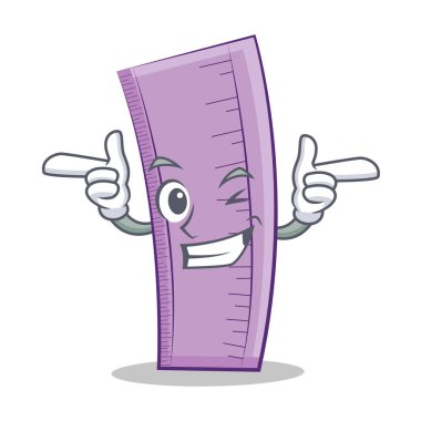 Wink cetvel karakter karikatür tasarım