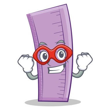 Süper kahraman cetvel karakter karikatür tasarım