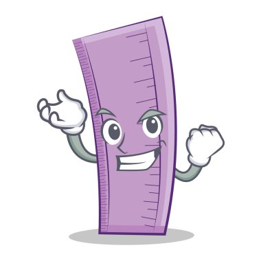 Başarılı cetvel karakter karikatür tasarım