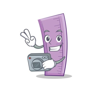 Fotoğraf cetvel karakter karikatür tasarım