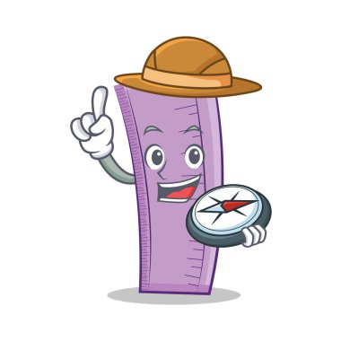 Explorer cetvel karakter karikatür tasarım