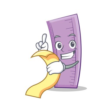 Menü cetvel karakter karikatür tarzı ile