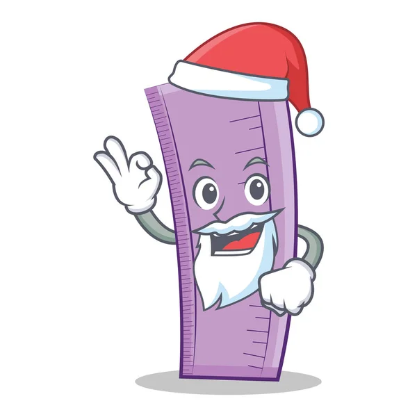 Santa ruler character cartoon style — Stock Vector
