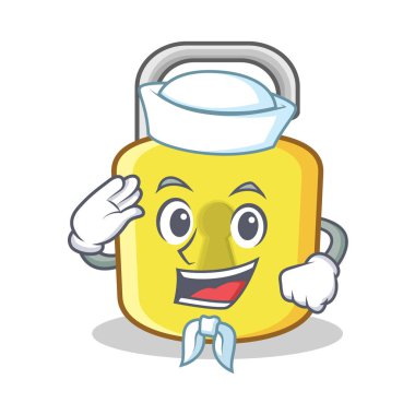 Denizci sarı kilit karakter maskot