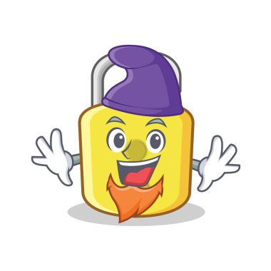 Elf sarı kilit karakter maskot