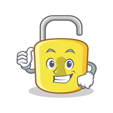 Sarı kilit karakter maskot Yaşasın