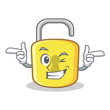 Wink sarı kilit karakter maskot