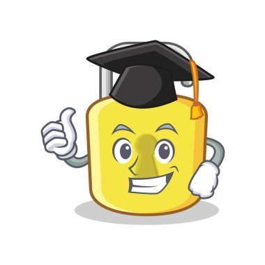 Mezuniyet sarı kilit karakter maskot