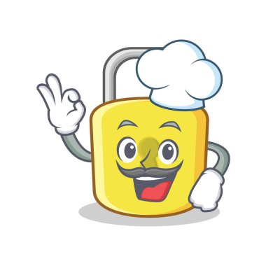 Şef sarı kilit karakter maskot