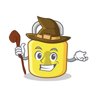Cadı sarı kilit karakter maskot