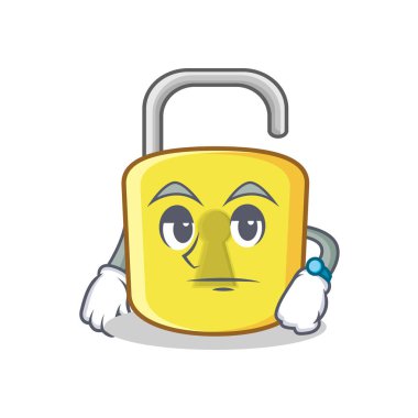 Sarı kilit karakter maskot bekliyor