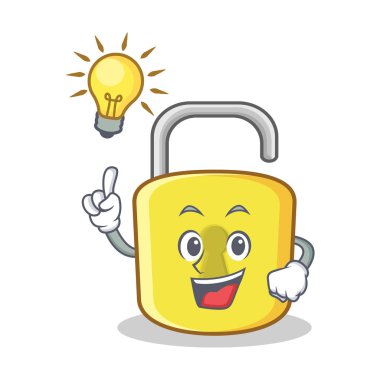 Bir fikir sarı kilit karakter maskot var