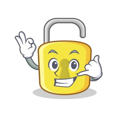 Bana sarı kilit karakter maskot de