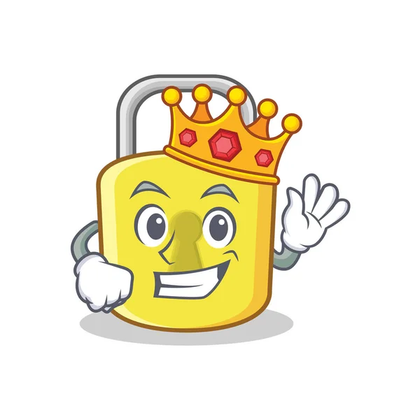 König gelb Schloss Charakter Maskottchen — Stockvektor