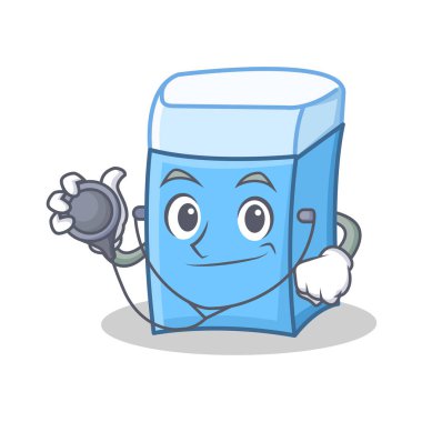 Doktor silgi karakter maskot stili